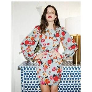 Yumi Kim Akita Floral Print Mini Dress in Sunnyside Sea Size S
